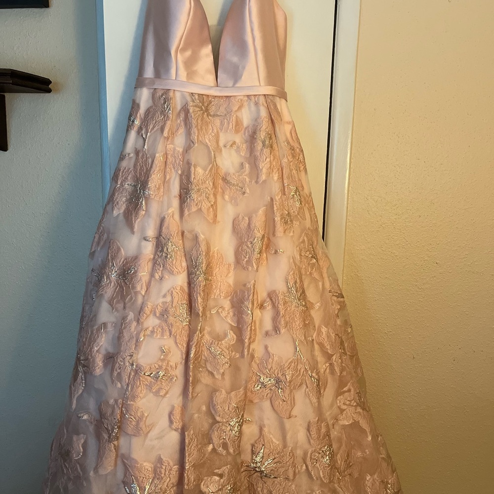 Jovani Light Pink Floral Prom Dress